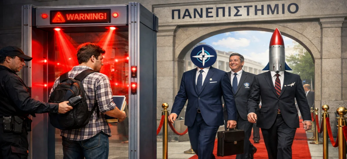 Απαγορεύσεις στους φοιτητές, κόκκινο χαλί στη Lockheed Martin