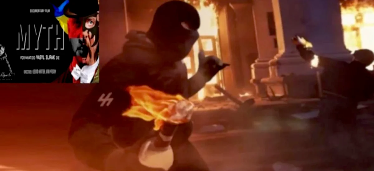 Το μαύρο Τ-σΕΡΤ διαφημίζει «Μύθο» του «Δεξιού Τομέα»