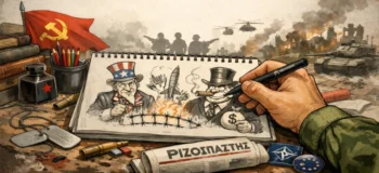 Συζητώντας με τον κόκκινο σκιτσογράφο