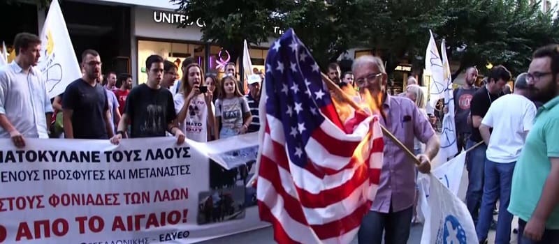 Κάψιμο σημαίας ΗΠΑ