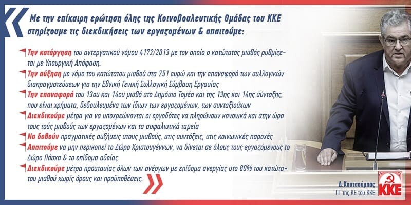 Γιατί δε δίνετε έκτακτο επίδομα στους ανέργους; Φοβάστε μην πάνε στο Μπάντεν-Μπάντεν;