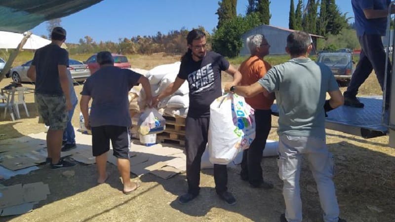 Η 2η δόση υλικής βοήθειας του ΠΑΜΕ προς τους πυρόπληκτους