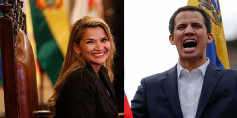 Η αυτοανακηρυγμένη «πρόεδρος» της Βολιβίας αναγνώρισε τον αυτοανακηρυχθέντα «πρόεδρο» της Βενεζουέλας