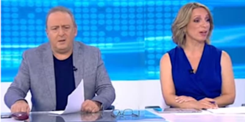 Ξύδι «κέρασε» τους δημοσιογράφους στο ΣΚΑΪ η Γιώτα Ταβουλάρη