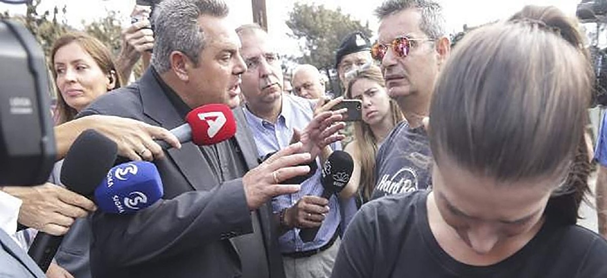 Ο Π. Καμμένος καταλογίζει ευθύνες στους πυρόπληκτους