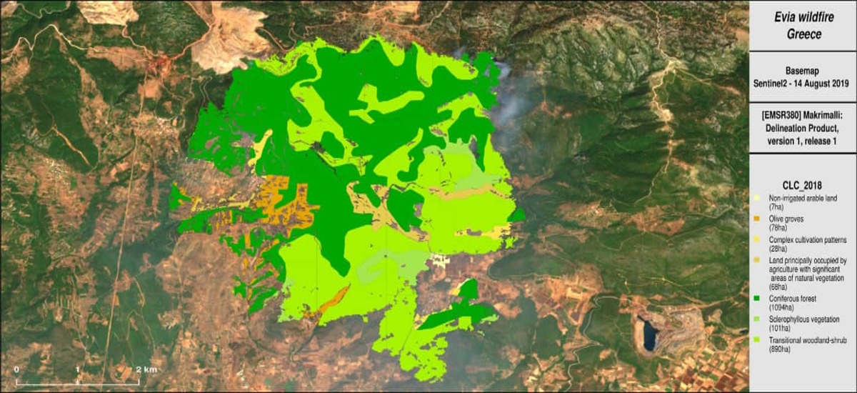 Τι κάηκε στην Εύβοια – Αποκλειστικός χάρτης με τις χρήσεις γης